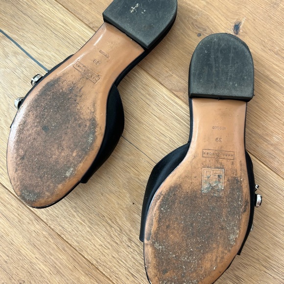 Marc Jacobs black embellished slippers slides flats size 39 (8US) - Picture 4 of 8